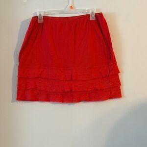 Max Studio Bright Orange Tiered Mini Skirt Size L